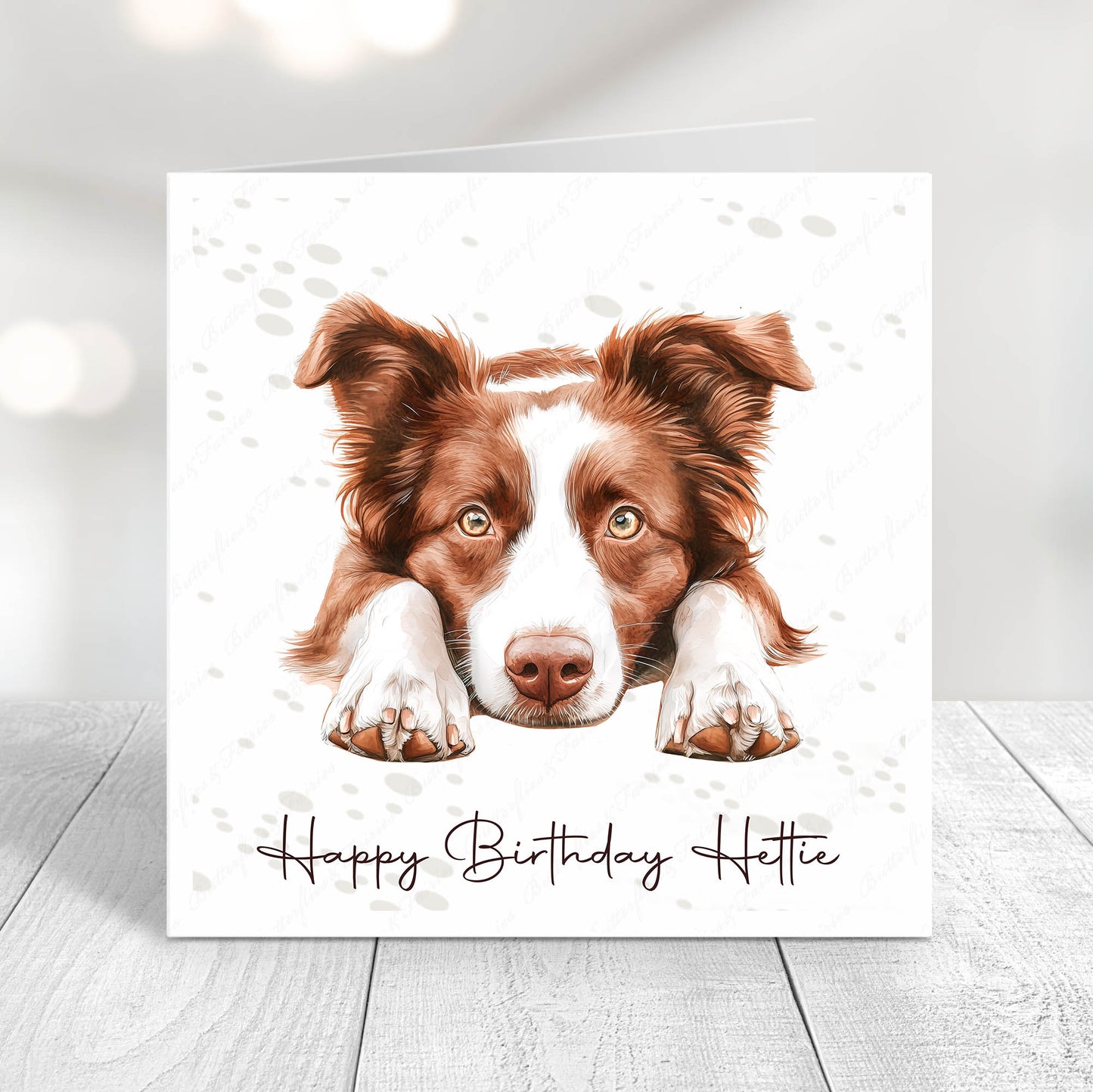 Personalised Border Collie Birthday Card – Cute Dog Lover Card
