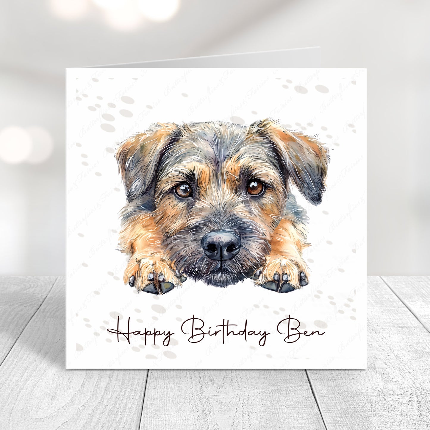 Personalised Border Terrier Birthday Card – Cute Dog Lover Card