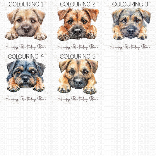 Personalised Border Terrier Birthday Card – Cute Dog Lover Card