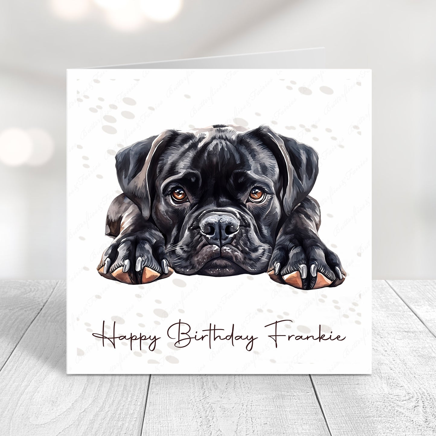 Personalised Boxer Birthday Card – Cute Dog Lover Card