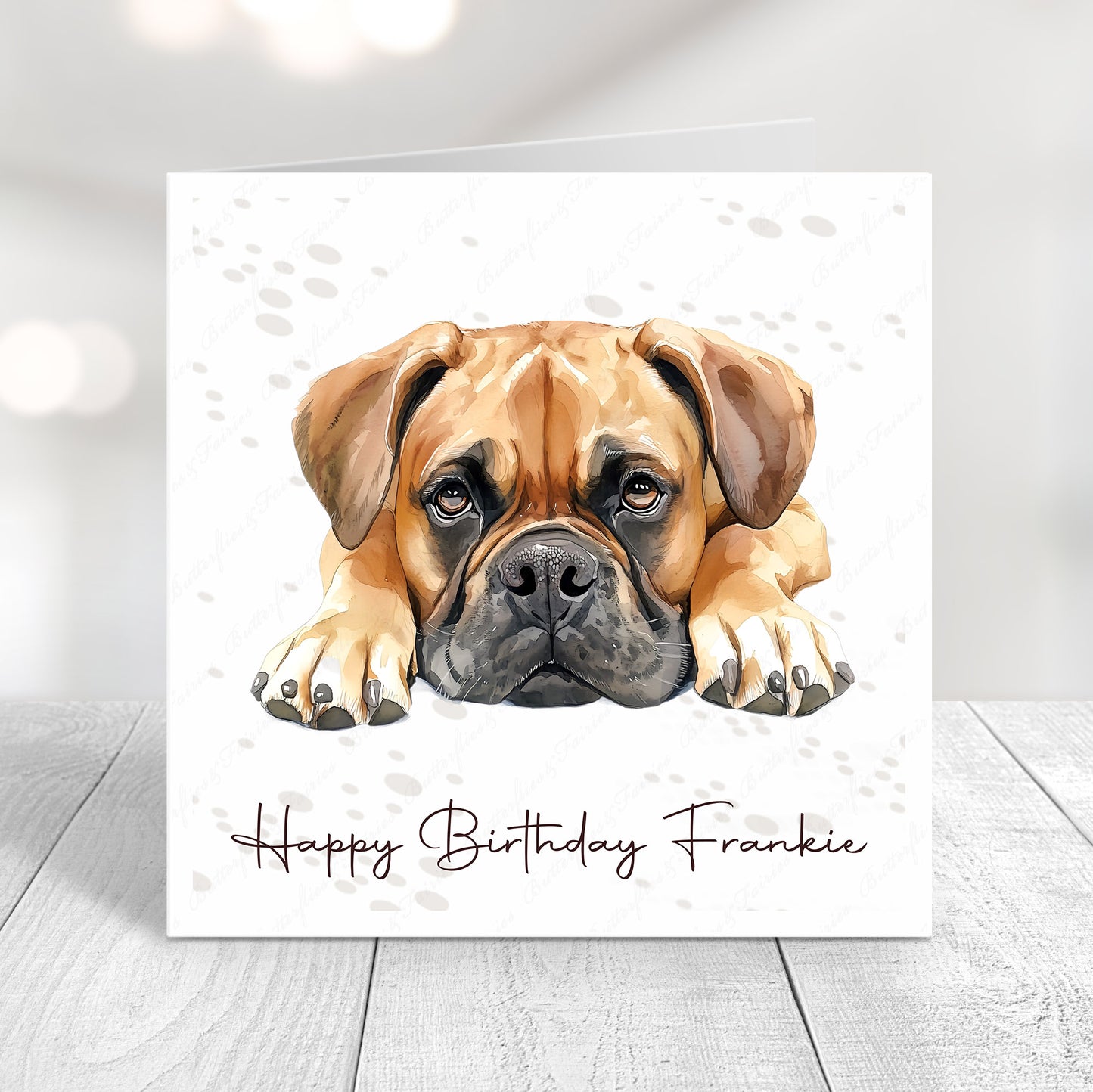 Personalised Boxer Birthday Card – Cute Dog Lover Card