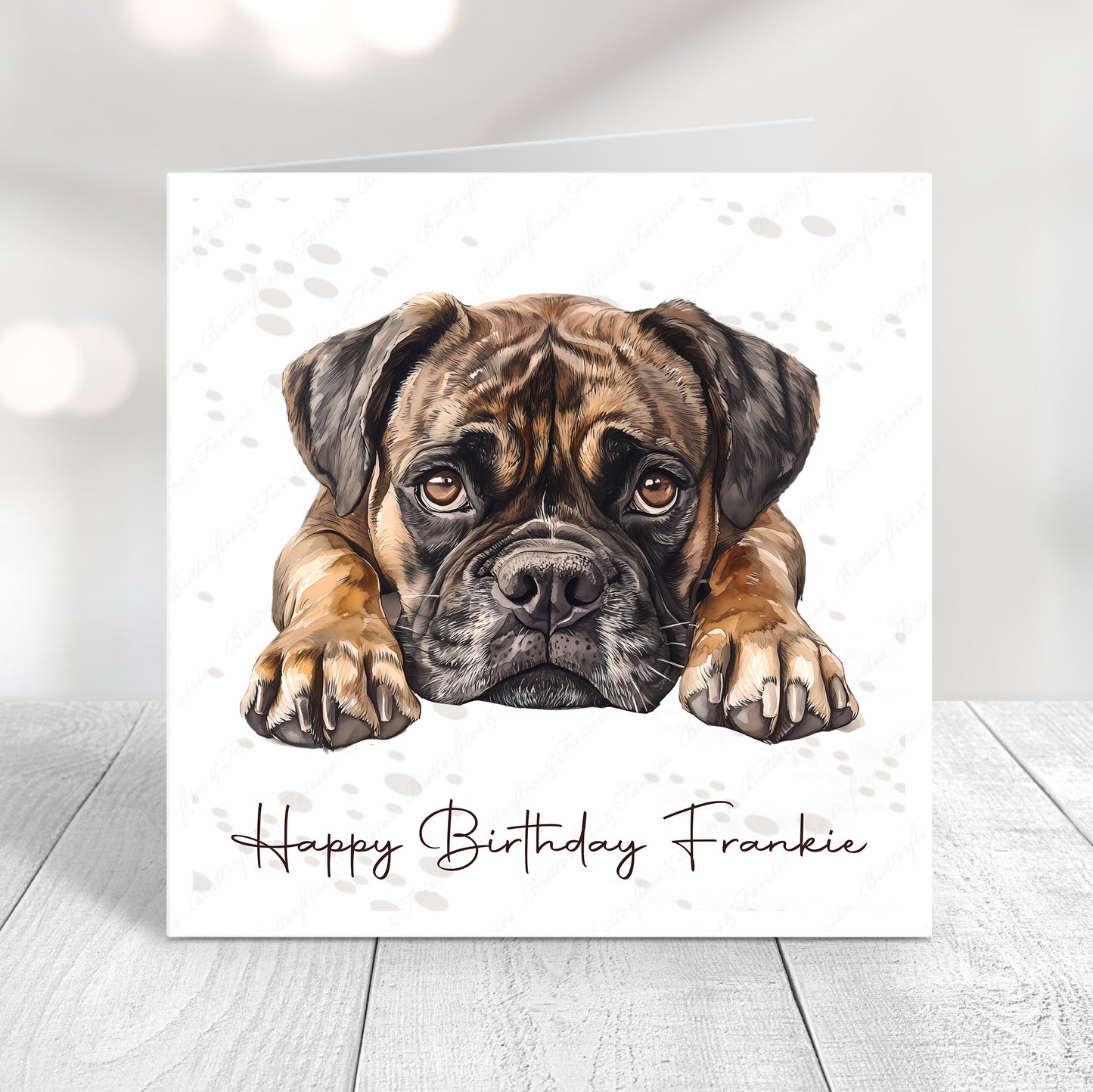 Personalised Boxer Birthday Card – Cute Dog Lover Card