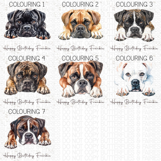 Personalised Boxer Birthday Card – Cute Dog Lover Card