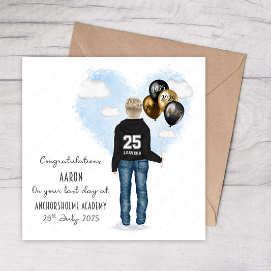 Personalised School Leaver Hoodie Card for Year 6, P7, Year 11 and S4 Leavers