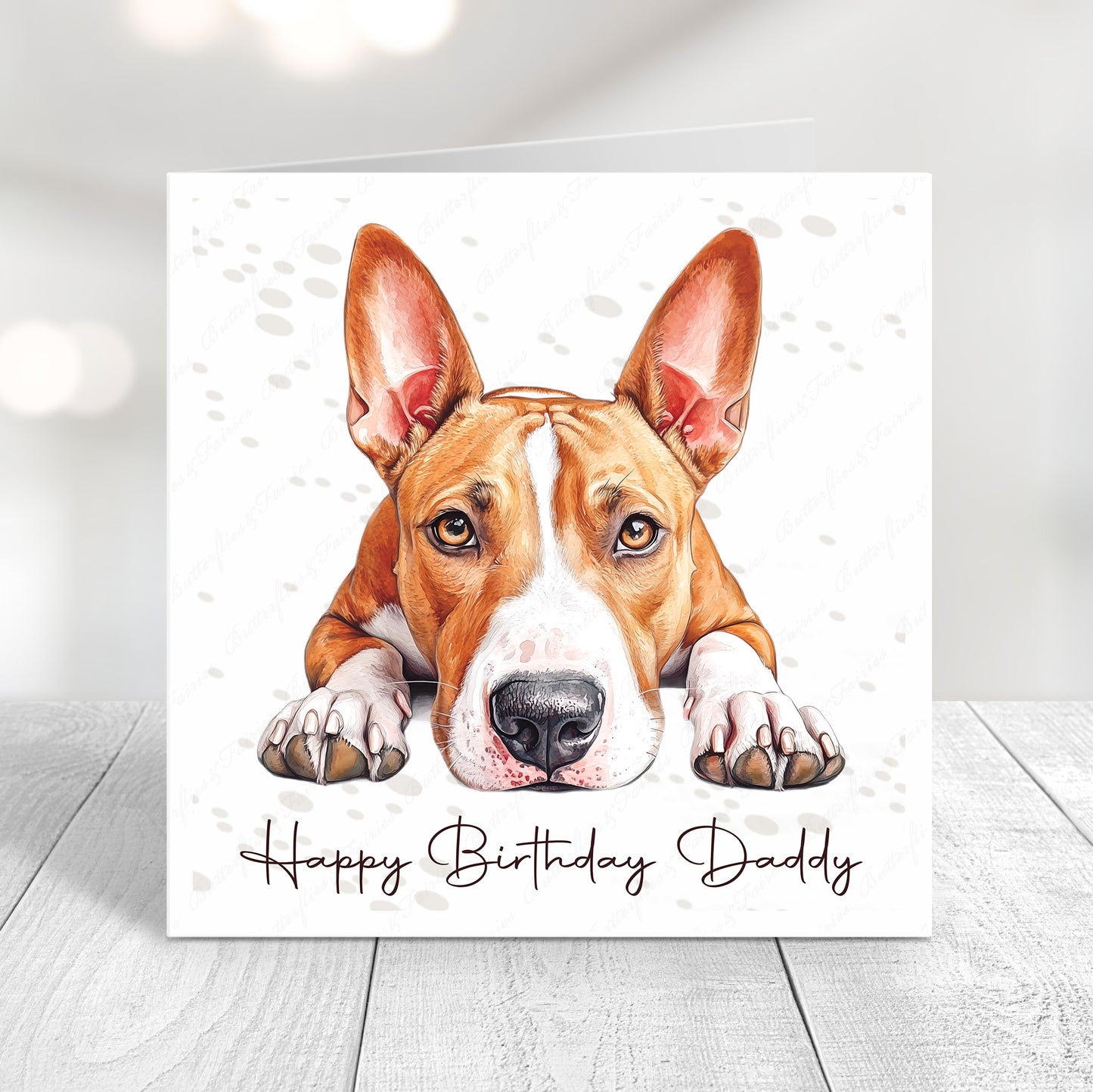 Personalised Bull Terrier Birthday Card – Cute Dog Lover Card