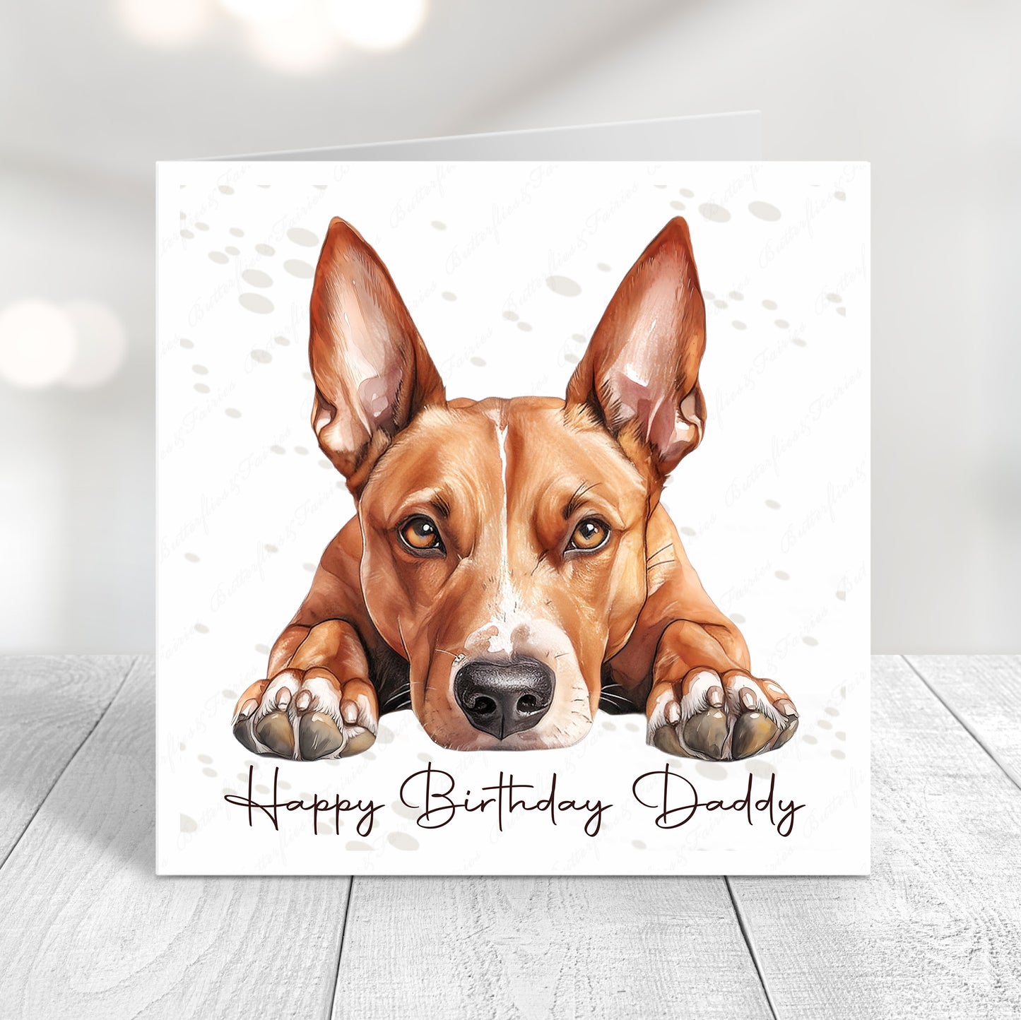 Personalised Bull Terrier Birthday Card – Cute Dog Lover Card