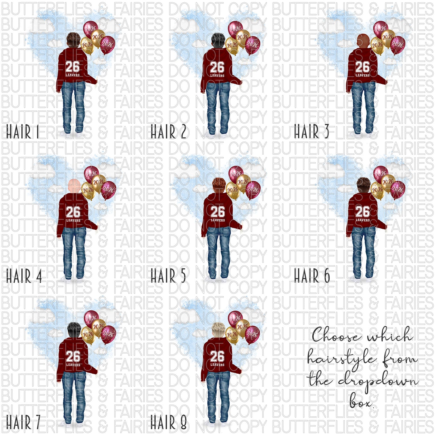 Personalised School Leaver Card 2026 – Boy with Burgundy Leavers Hoodie | Last Day of School Card