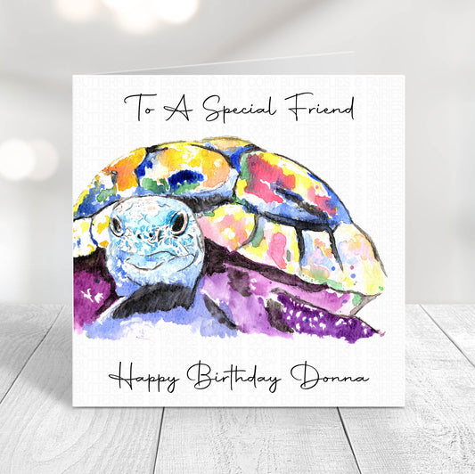 Personalised Tortoise Birthday Card