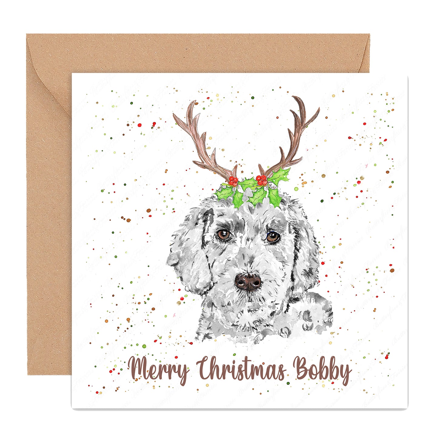 Personalised Cockapoo Christmas Card