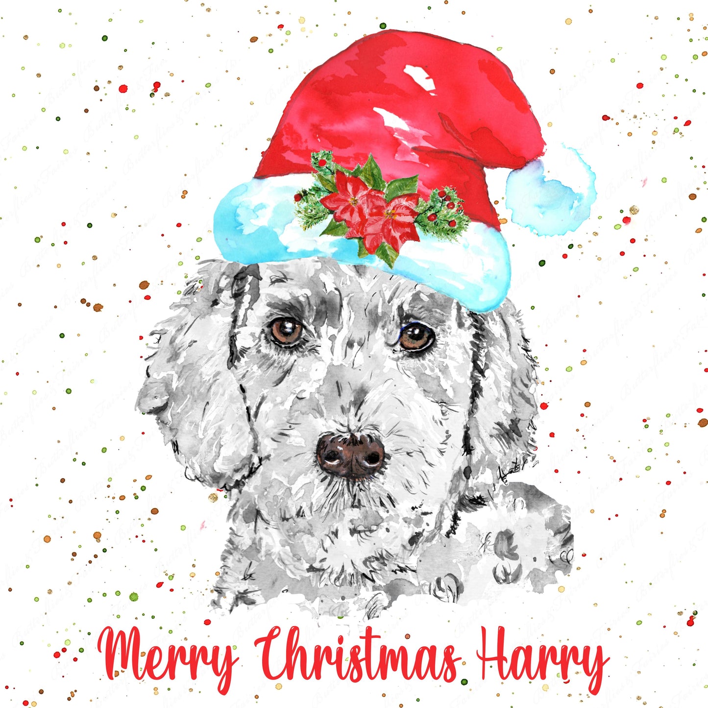 Personalised Cockapoo Christmas Card