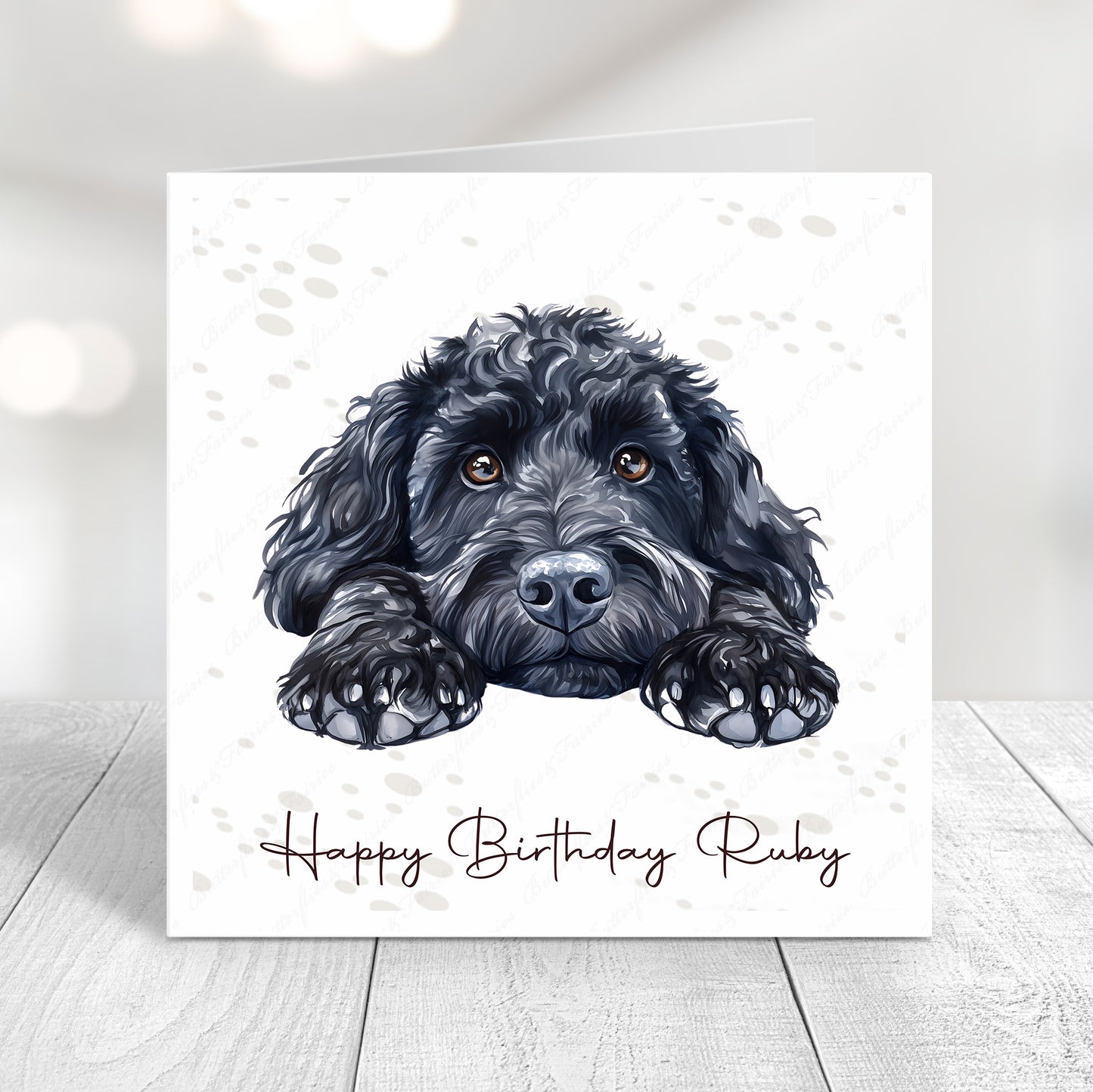 Cockapoo Personalised Birthday Card – Cute Dog Lover Card