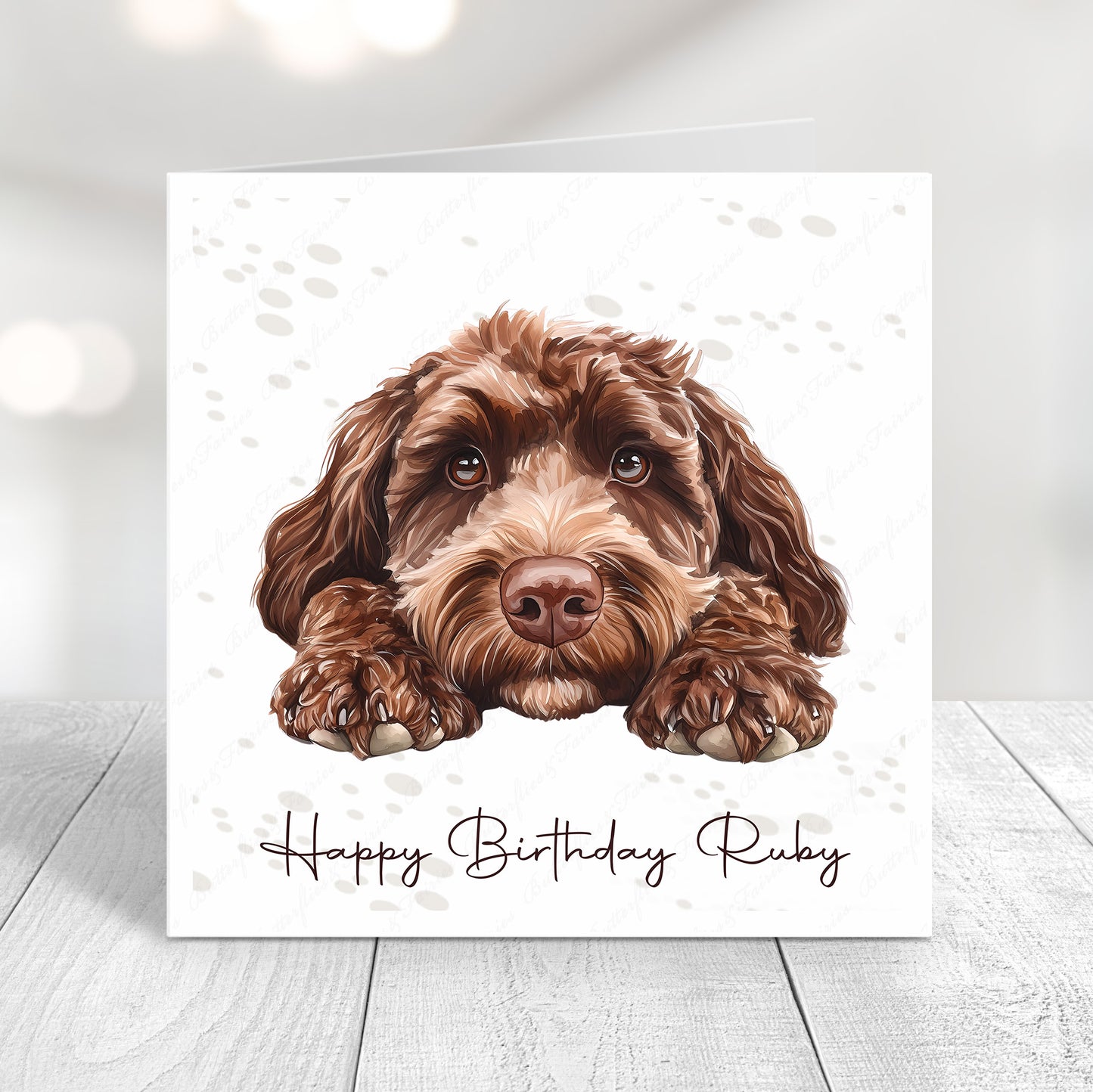 Cockapoo Personalised Birthday Card – Cute Dog Lover Card