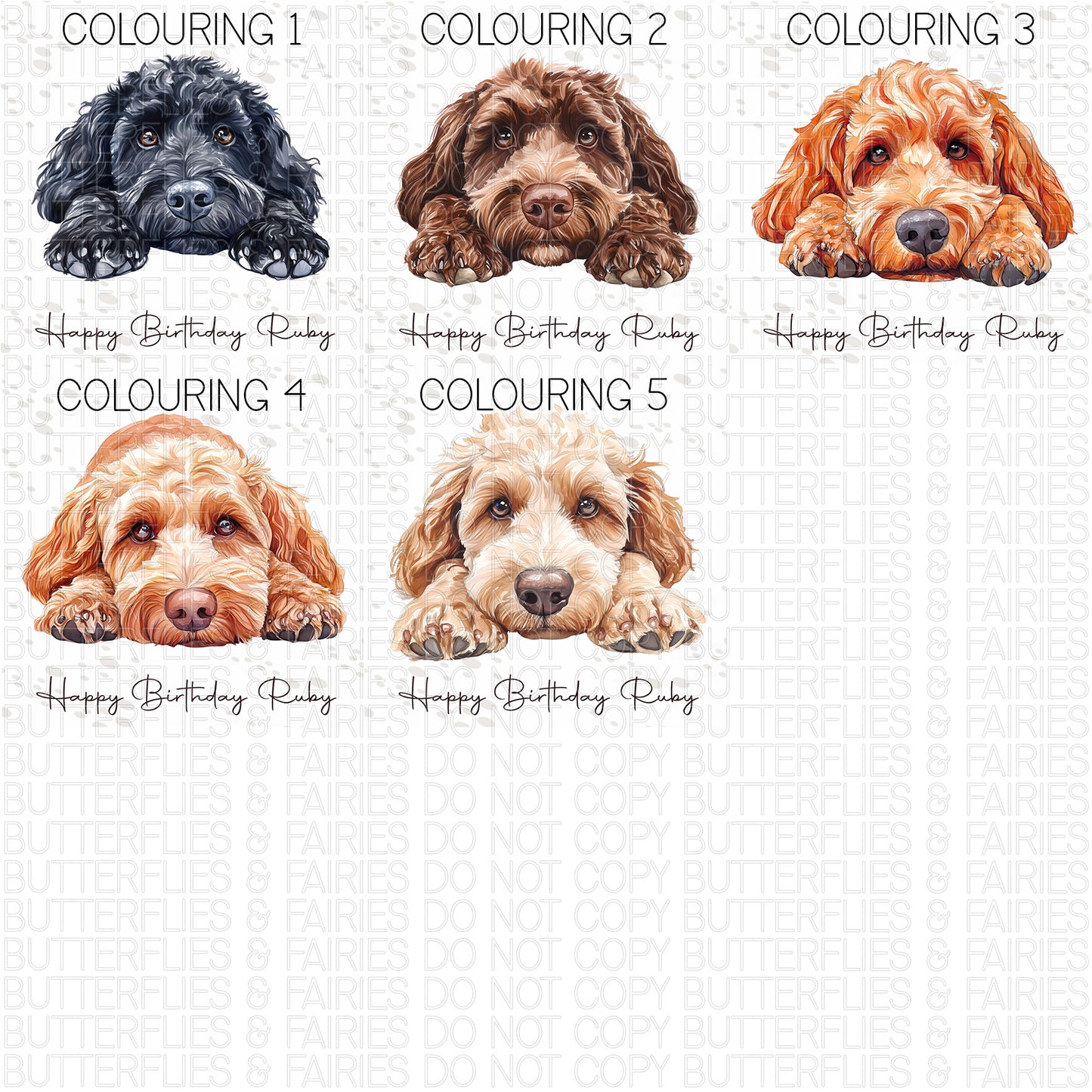 Cockapoo Personalised Birthday Card – Cute Dog Lover Card