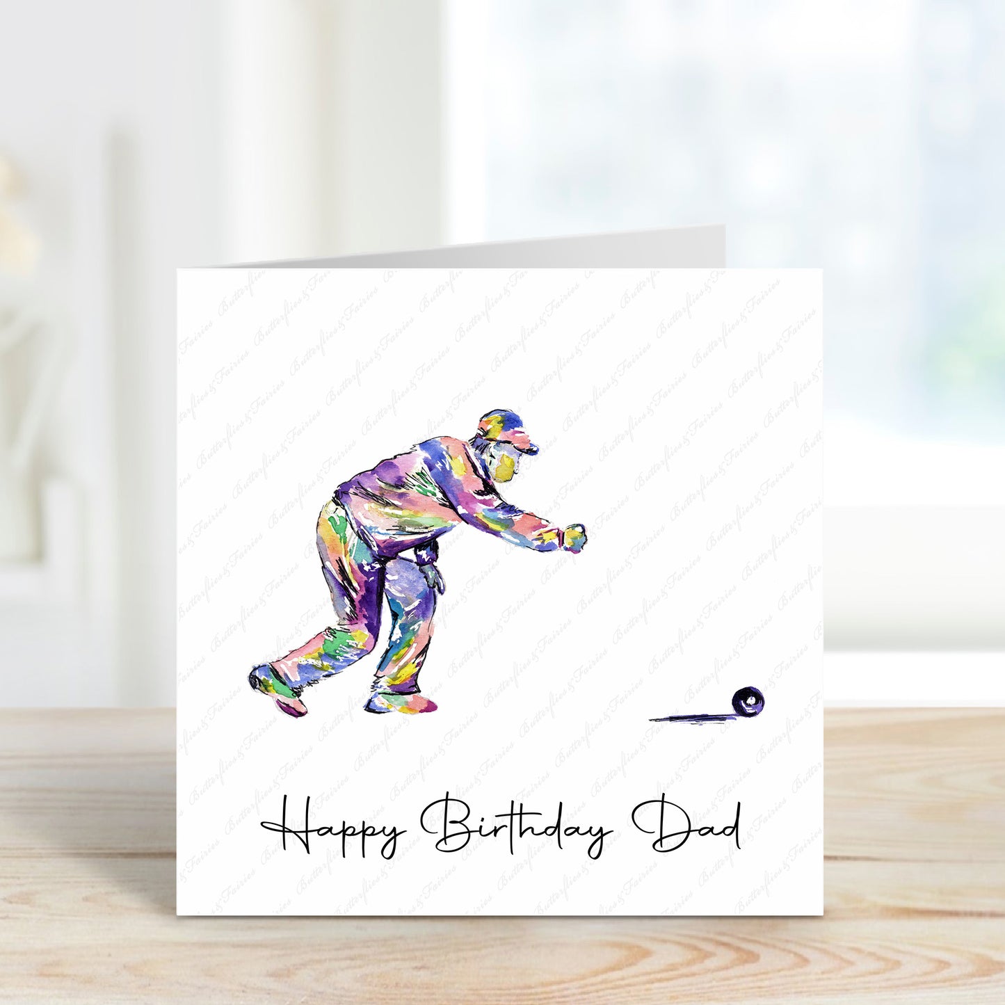 Personalised Crown Green Bowls Birthday Card | Lawn Bowls Card