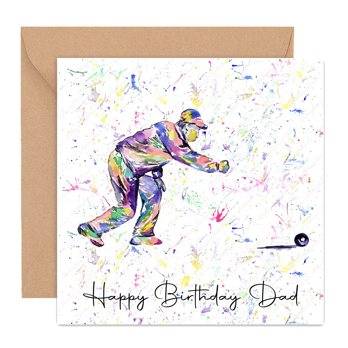 Personalised Crown Green Bowls Birthday Card | Lawn Bowls Card