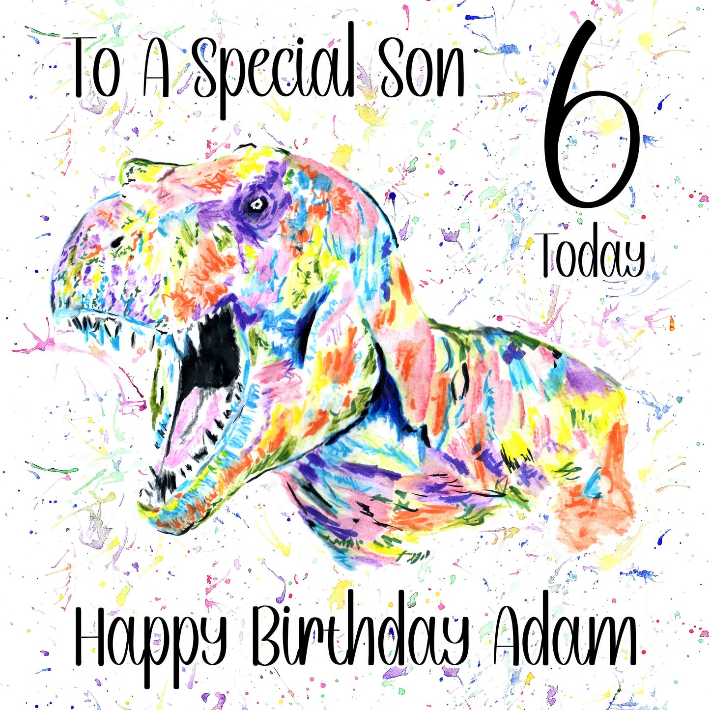 Personalised T-Rex Dinosaur Birthday Card