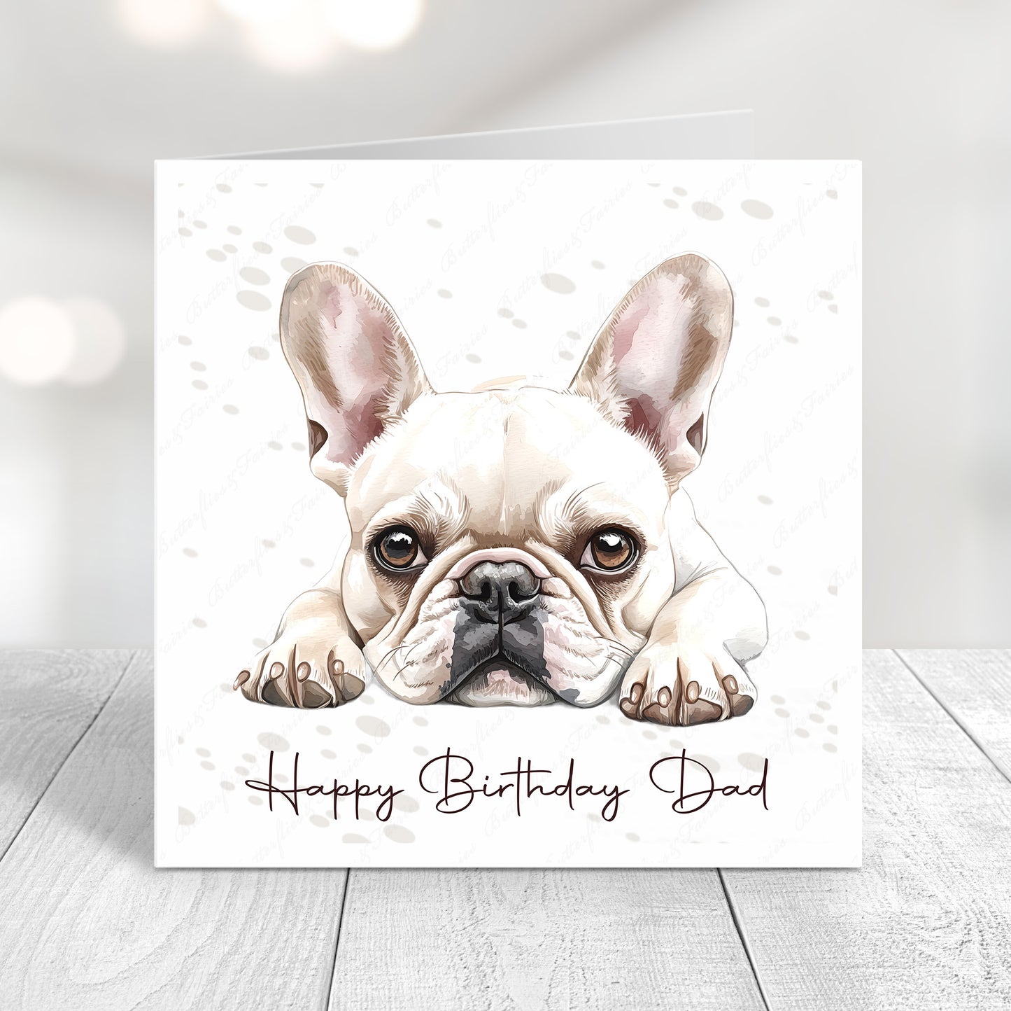 Personalised French Bulldog Frenchie Birthday Card – Cute Dog Lover Card