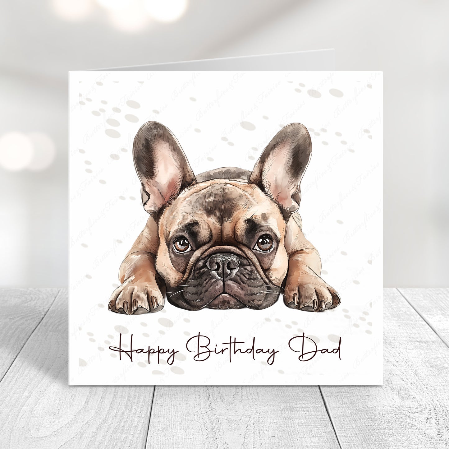 Personalised French Bulldog Frenchie Birthday Card – Cute Dog Lover Card
