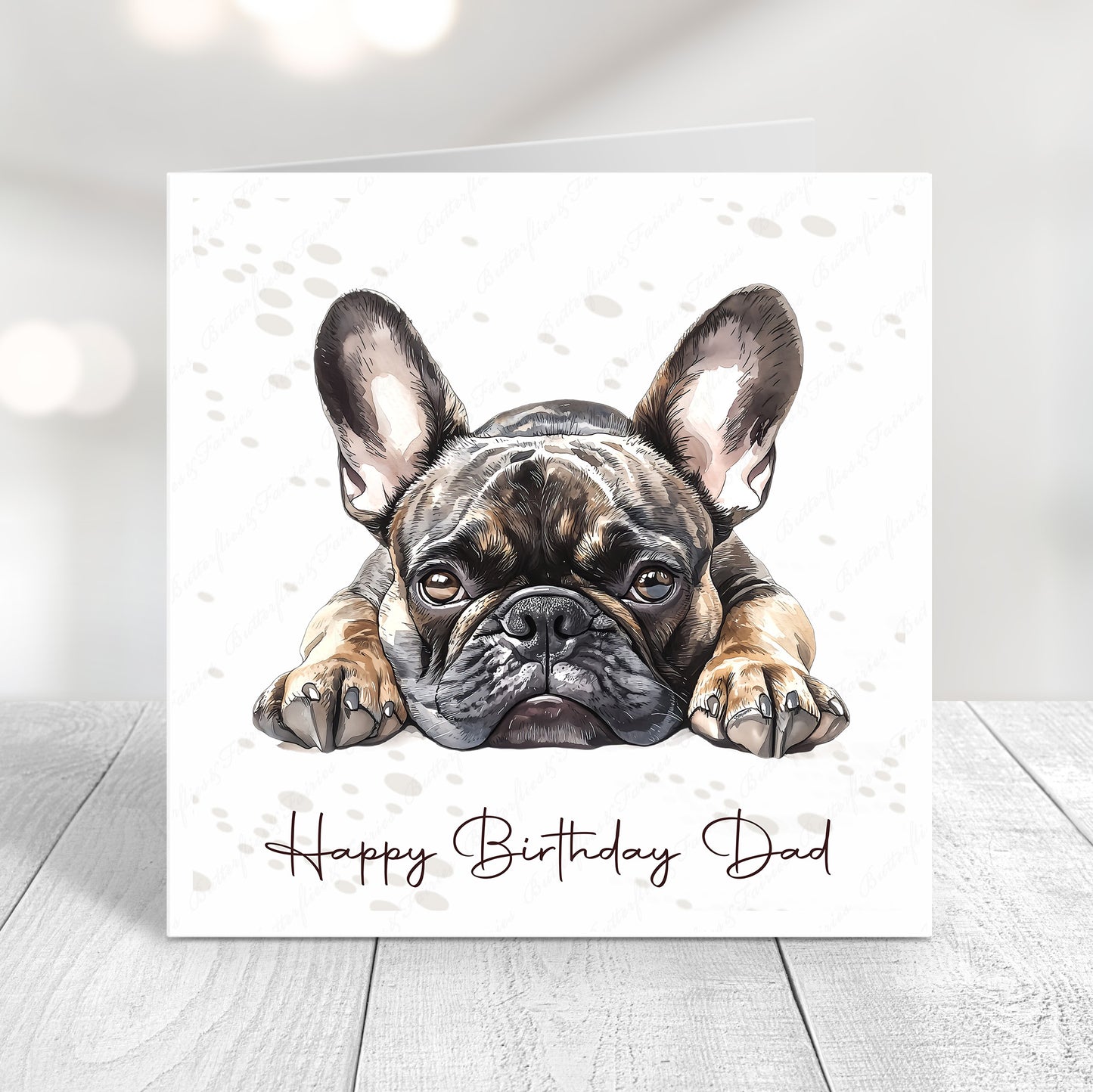 Personalised French Bulldog Frenchie Birthday Card – Cute Dog Lover Card
