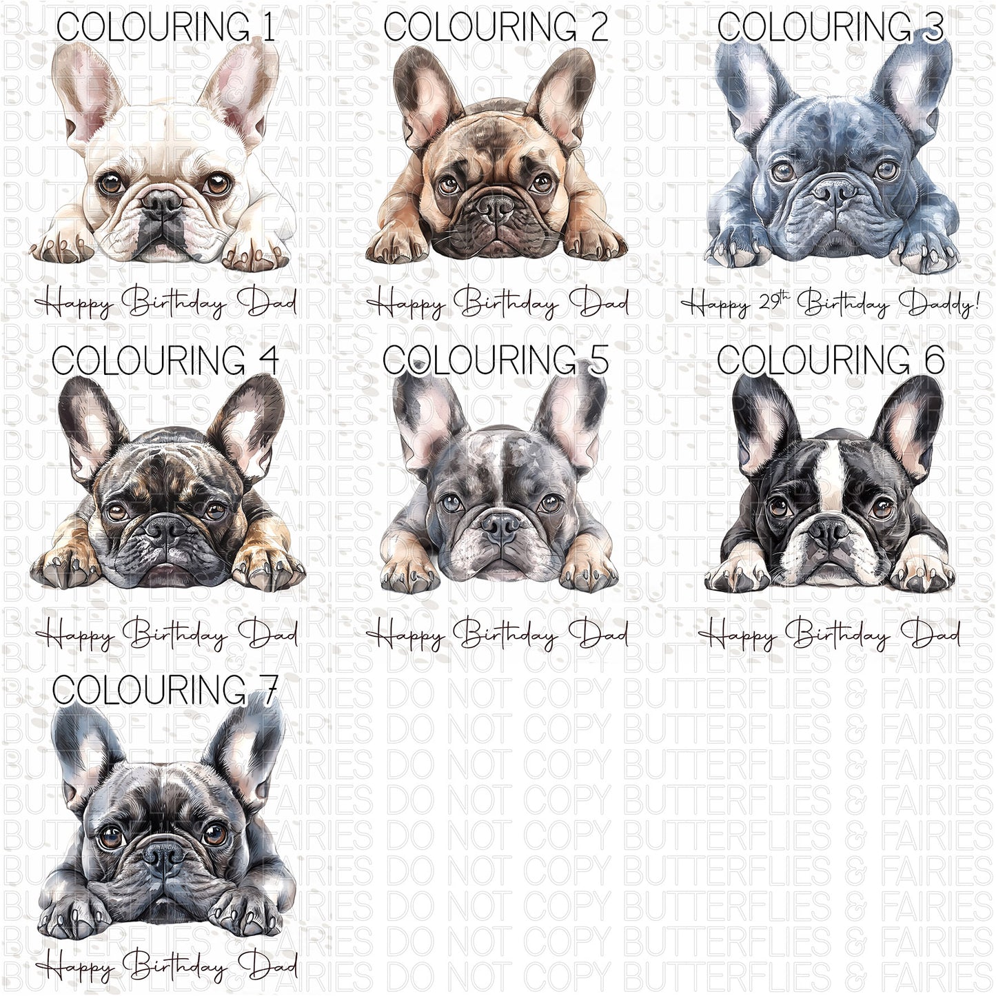 Personalised French Bulldog Frenchie Birthday Card – Cute Dog Lover Card
