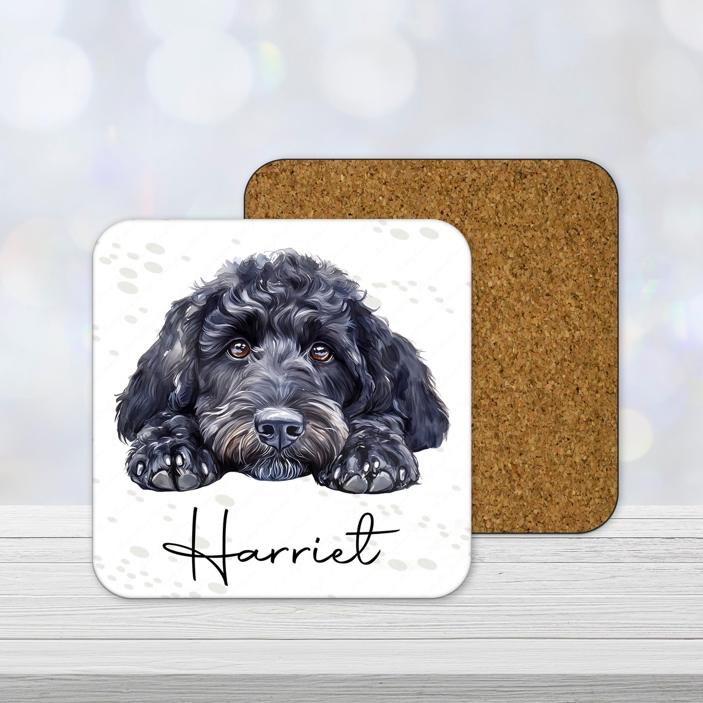 Personalised Cockapoo Mug – Custom Dog Gift with Name – Cute Black Cockapoo Design