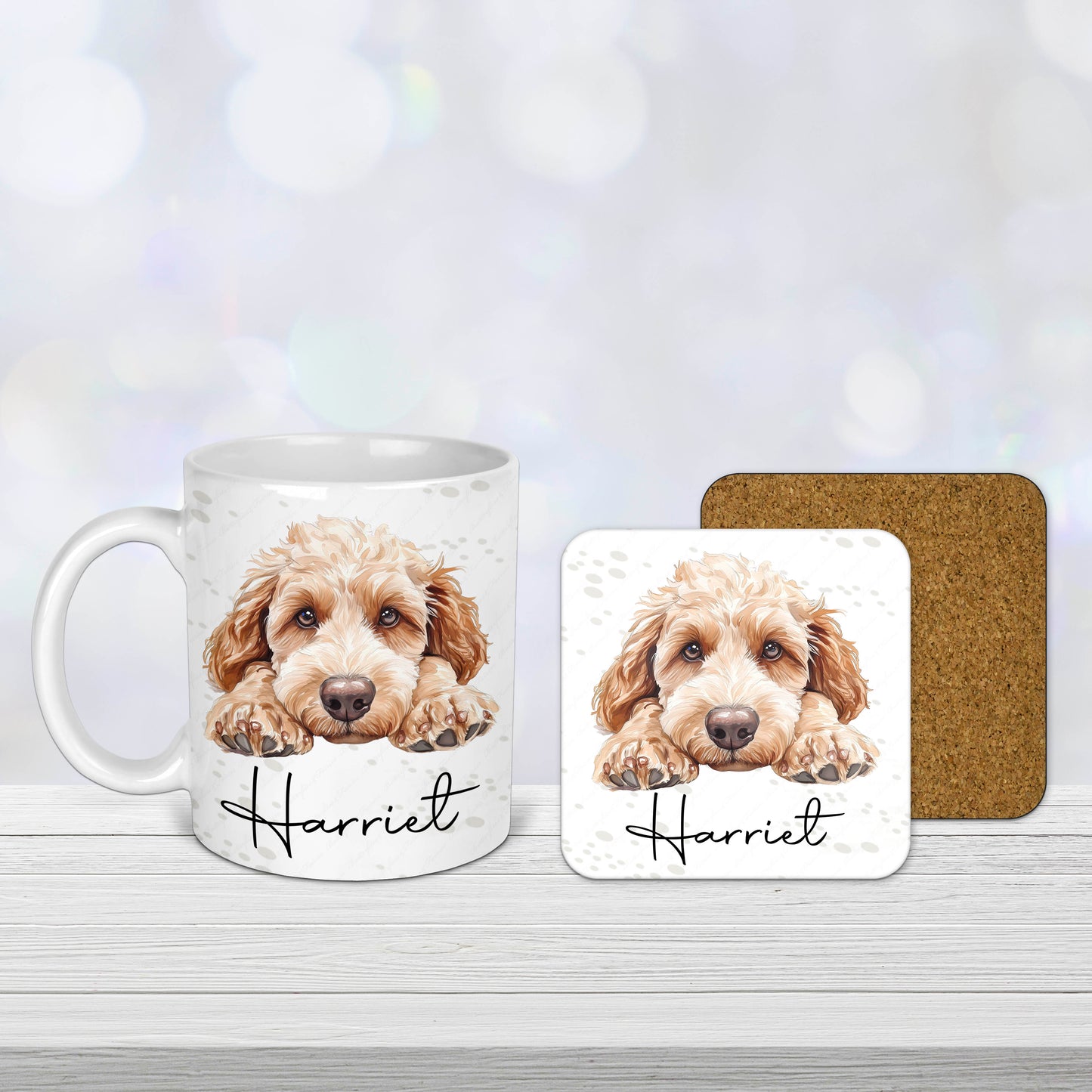 Personalised Cockapoo Mug with Name | Custom Dog Gift for Cockapoo Lovers | Cute Cream Cockapoo Cup