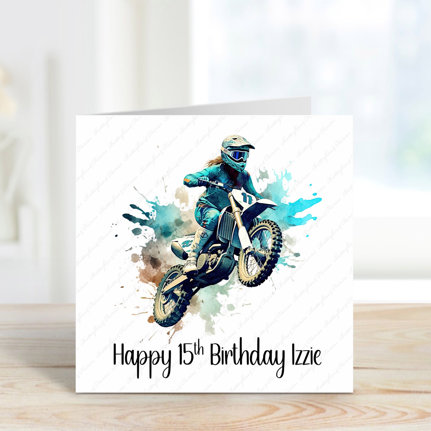 Personalised Motocross Birthday Card | Personalised Dirt Bike Birthday Card