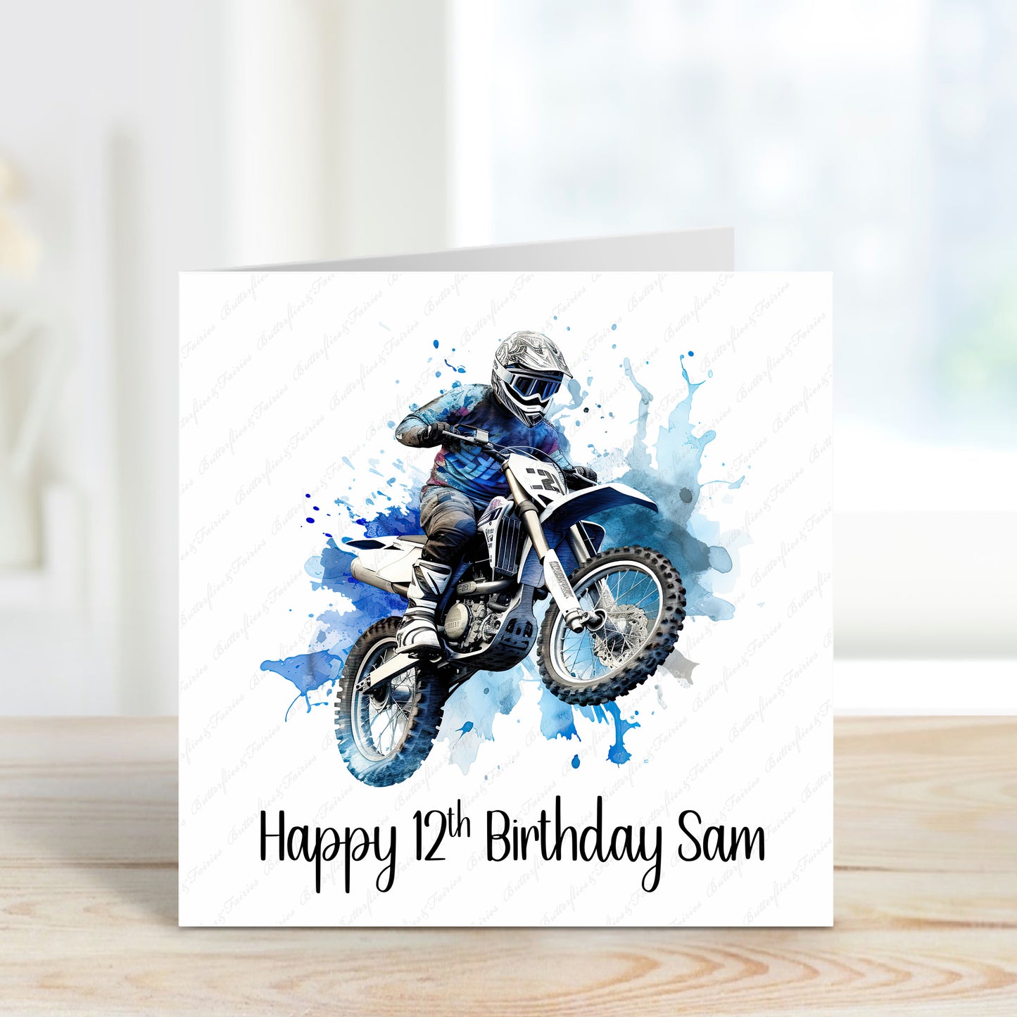 Personalised Motocross Birthday Card | Personalised Dirt Bike Birthday Card