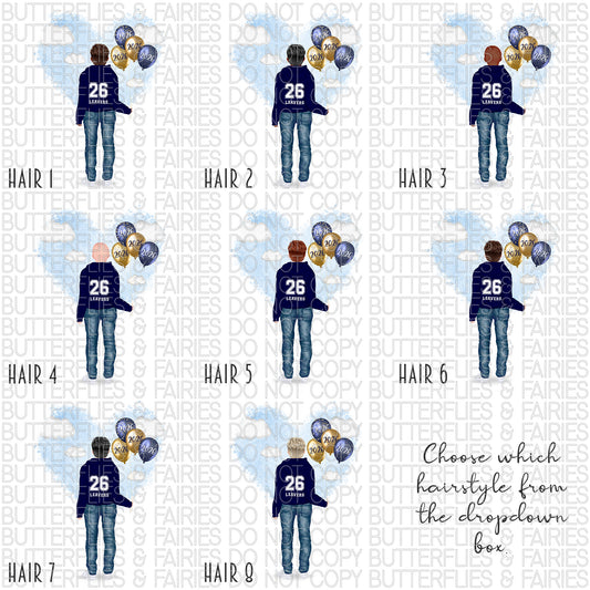 Personalised School Leaver Card 2026 – Boy with Navy Blue Leavers Hoodie | Last Day of School Card