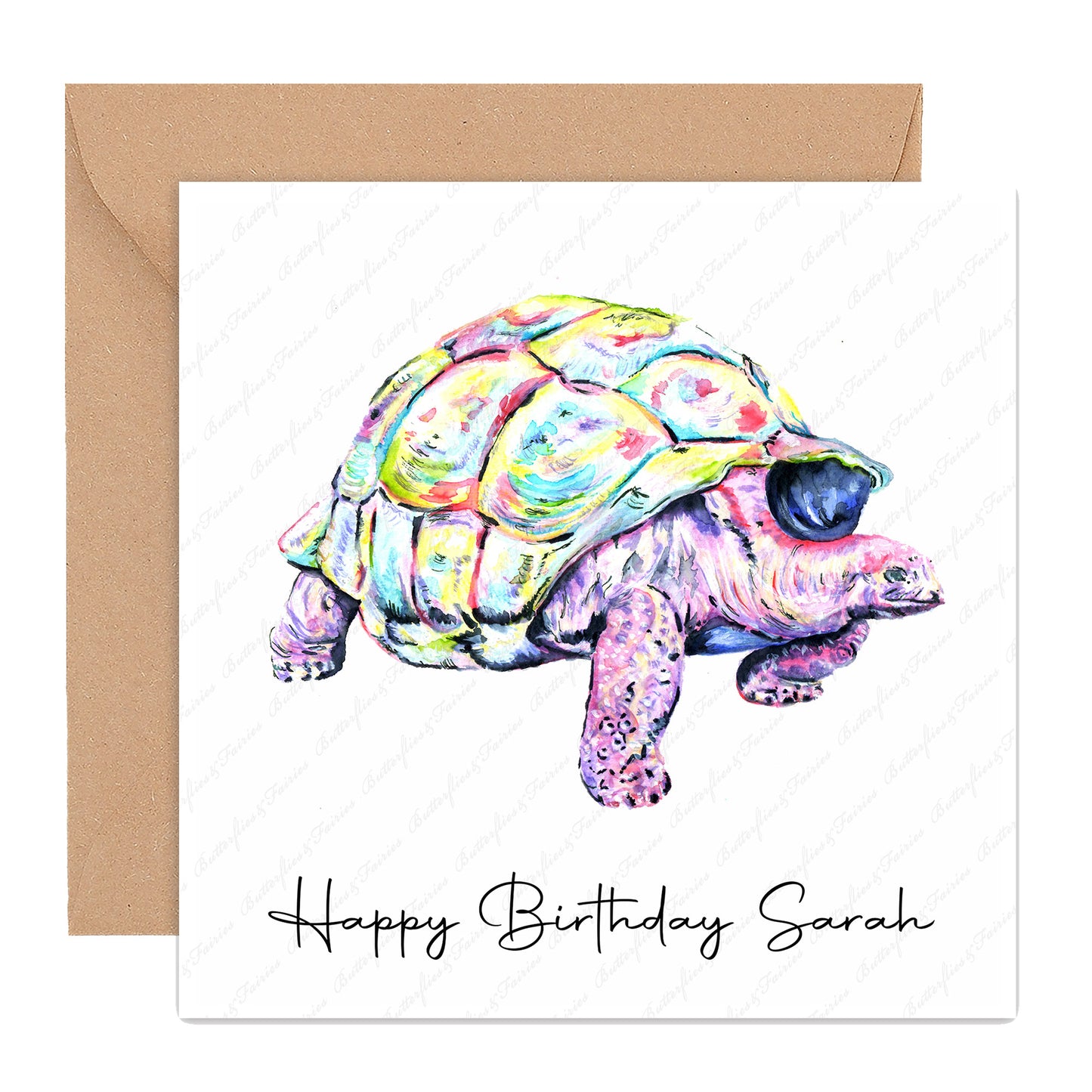 Personalised Tortoise Birthday Card