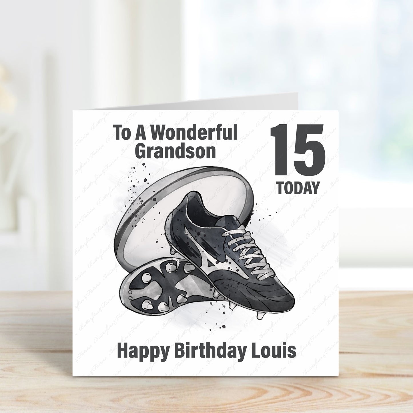 Personalised Rugby Birthday Card - Lots of Kit Colours Available