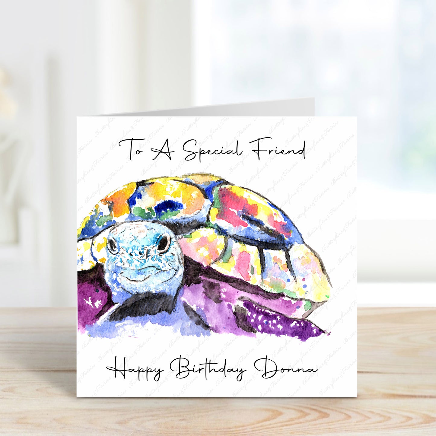 Personalised Tortoise Birthday Card