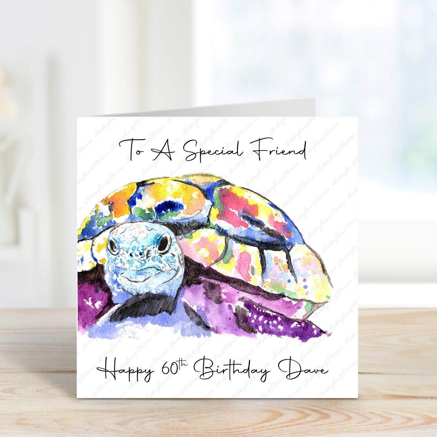 Personalised Tortoise Birthday Card