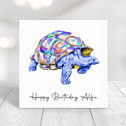 Personalised Tortoise Birthday Card