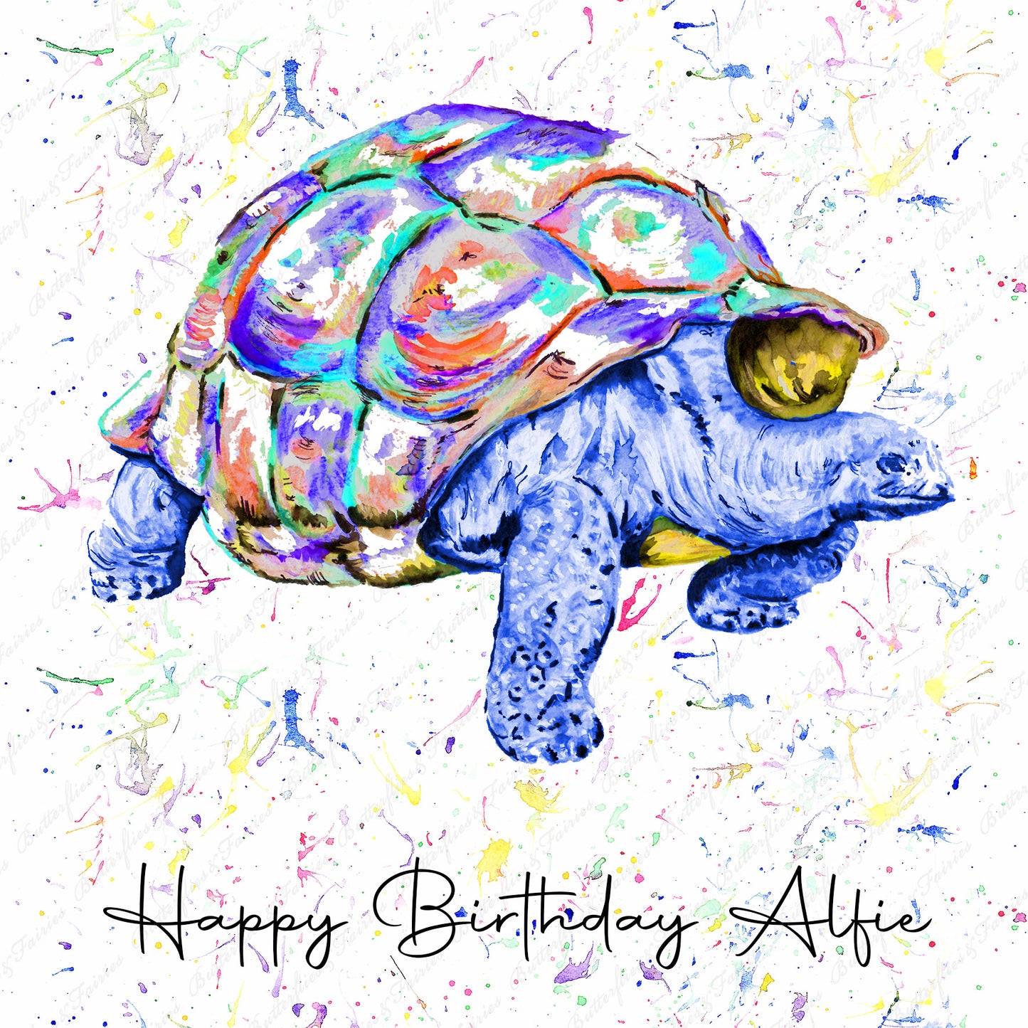 Personalised Tortoise Birthday Card