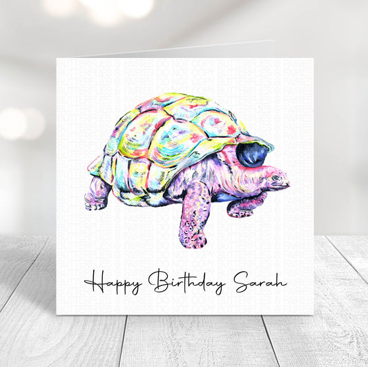 Personalised Tortoise Birthday Card
