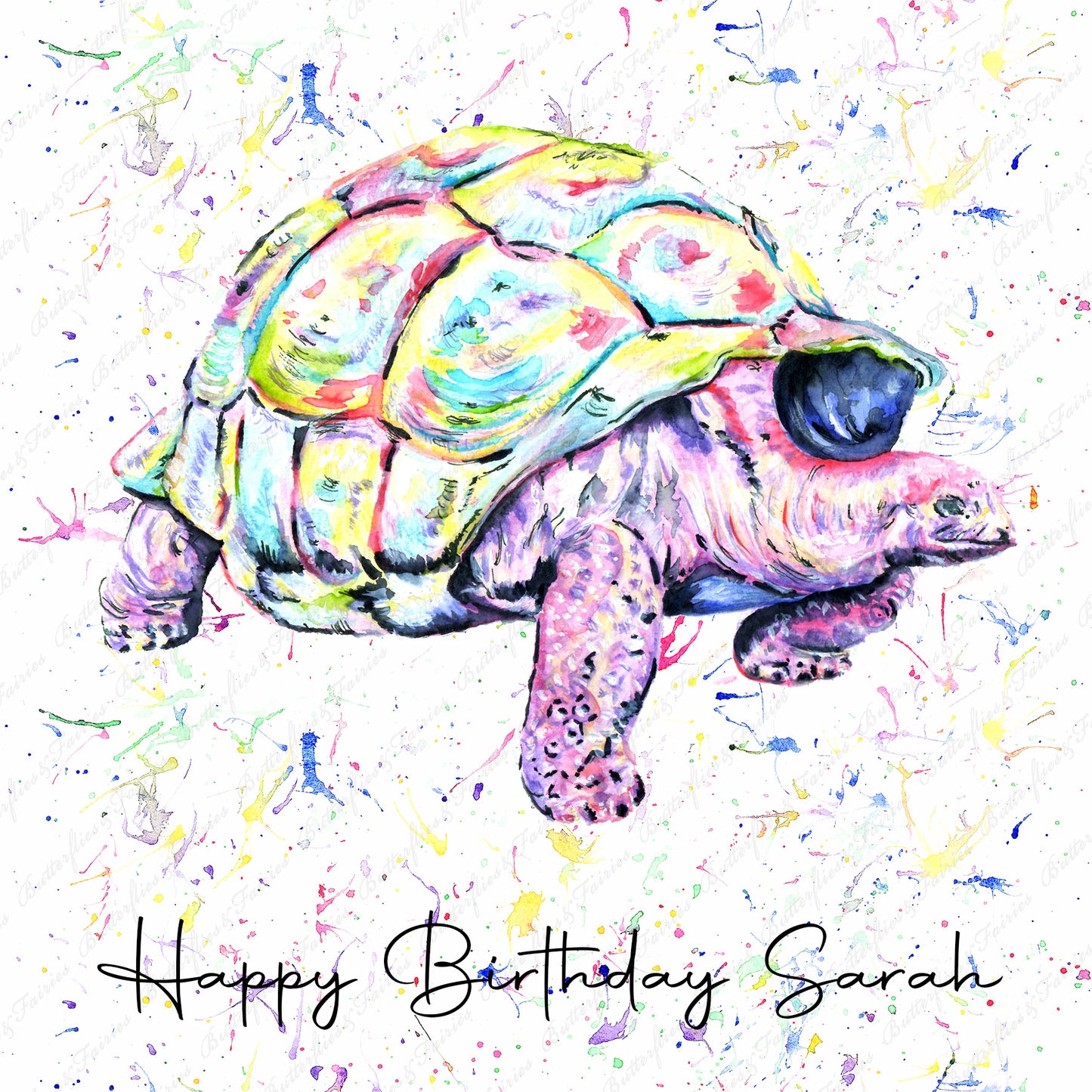 Personalised Tortoise Birthday Card