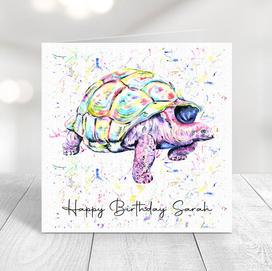 Personalised Tortoise Birthday Card