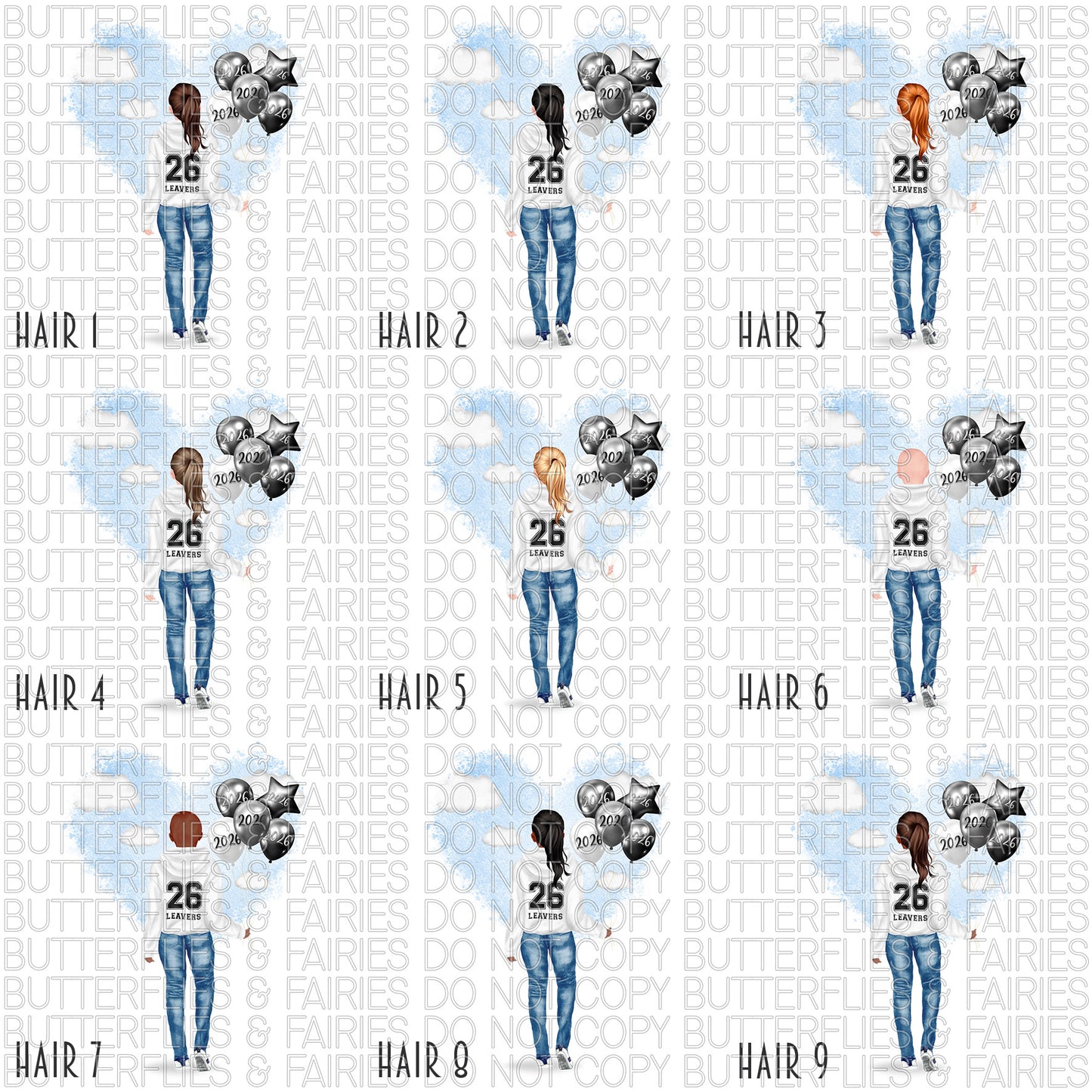 Personalised School Leaver Card 2026 – Girl with White Leavers Hoodie | Last Day of School Card
