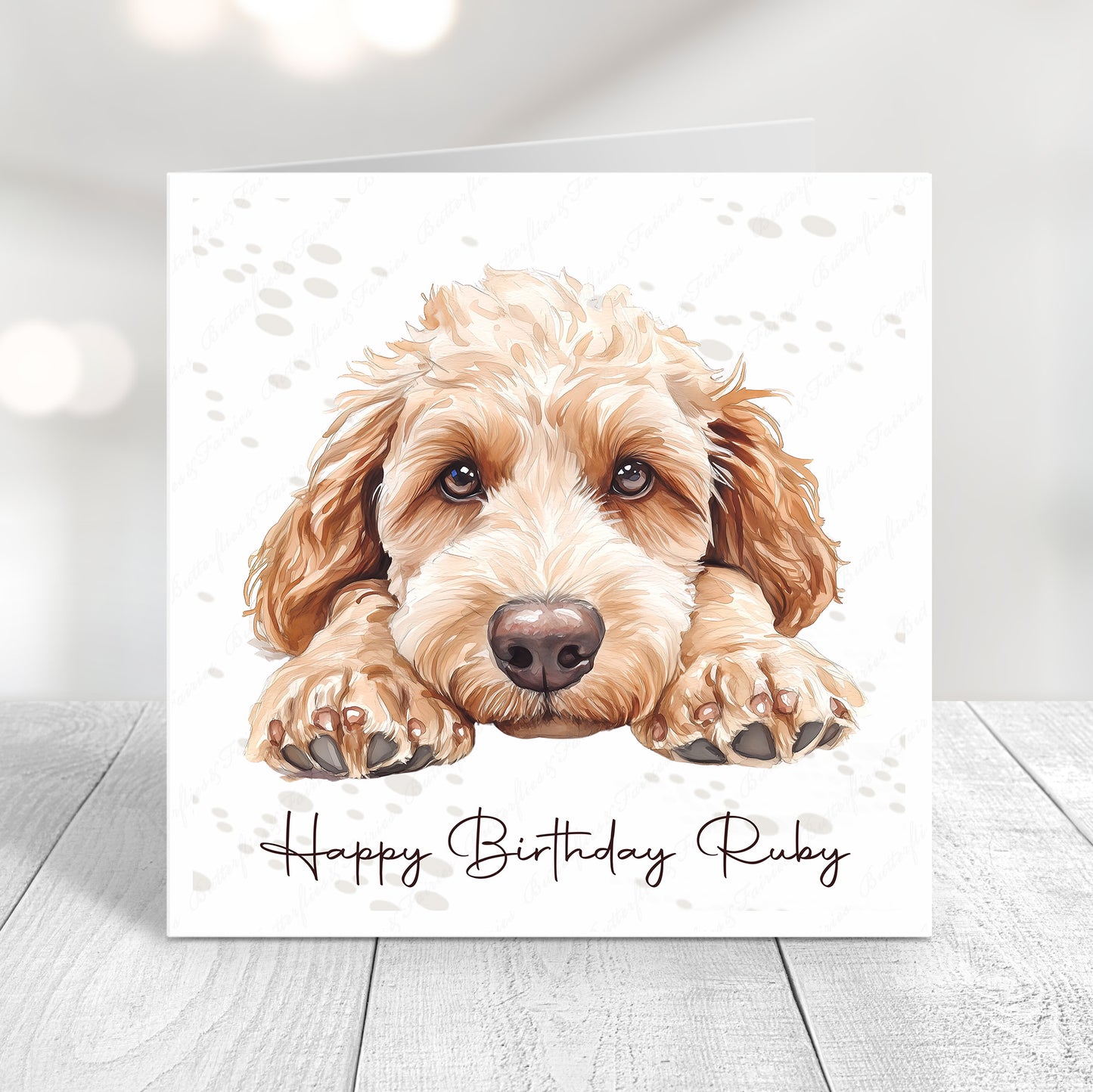 Cockapoo Personalised Birthday Card – Cute Dog Lover Card