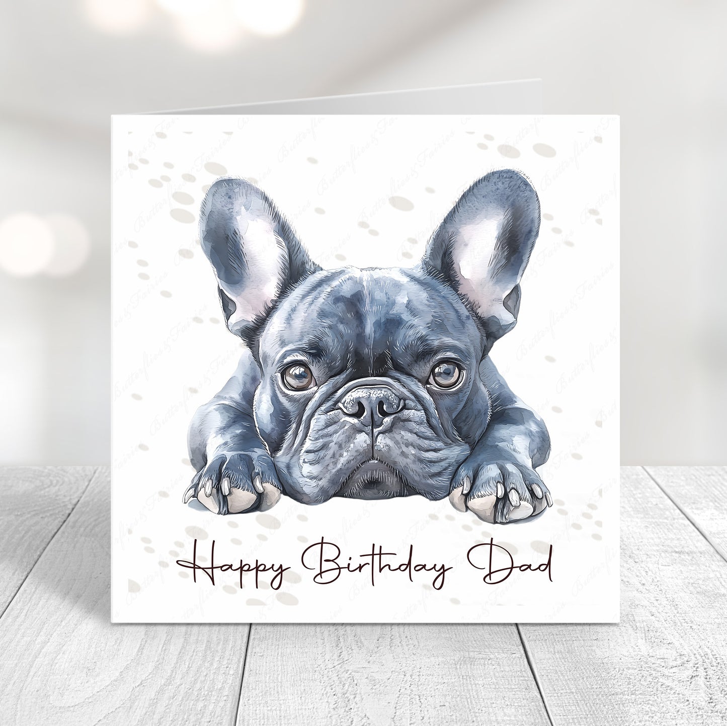 Personalised French Bulldog Frenchie Birthday Card – Cute Dog Lover Card