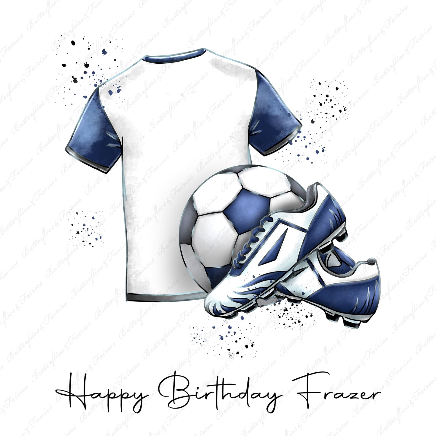 Personalised Football Birthday Card - Lots of kit colours available