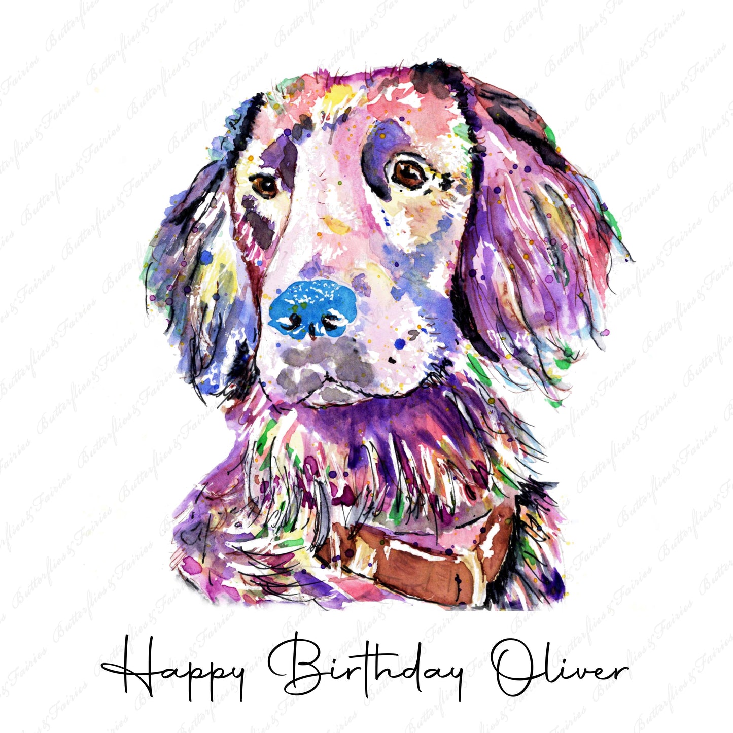 Personalised Retriever Dog Birthday Card